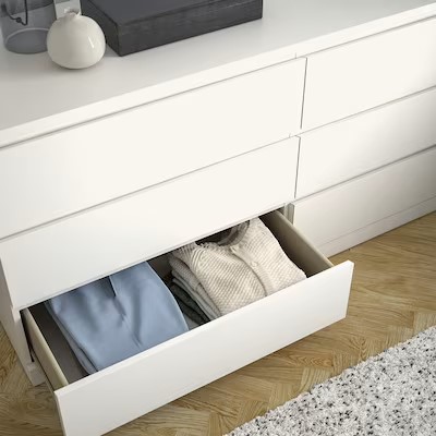 MALM Chest of 6 Drawers White 160X78 Lowboy Idiya